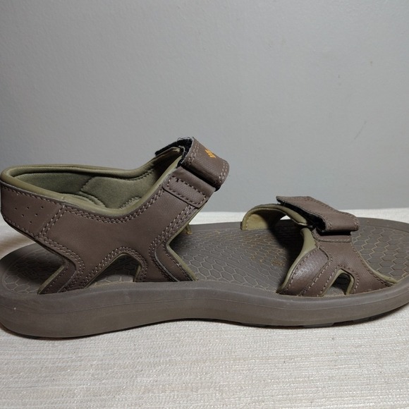 Columbia Hiking Sandals Mens 11 Strappy Brown‎ Hook & Loop Casual YM5363-255 - Picture 9 of 15